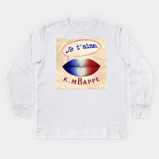 FRENCH KISS JETAIME KYLIAN MBAPPE Kids Long Sleeve T-Shirt